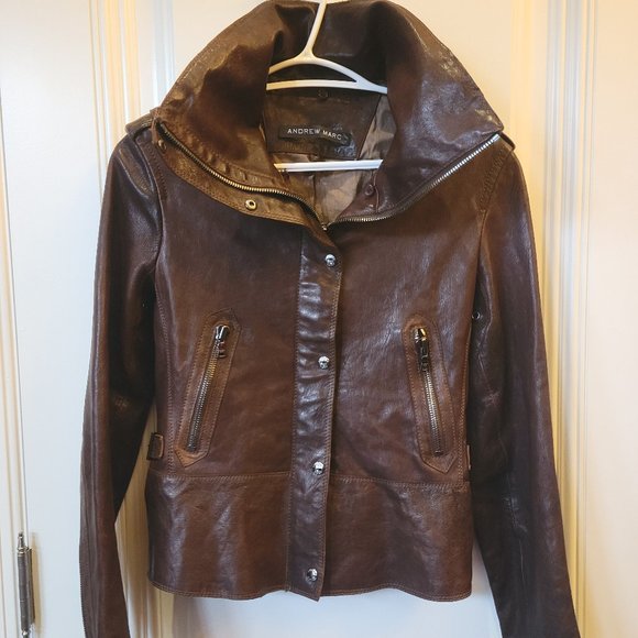 Andrew Marc Leather Jacket - Picture 1 of 11